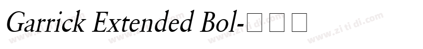Garrick Extended Bol字体转换 Garrick Extended Bol字体转换
